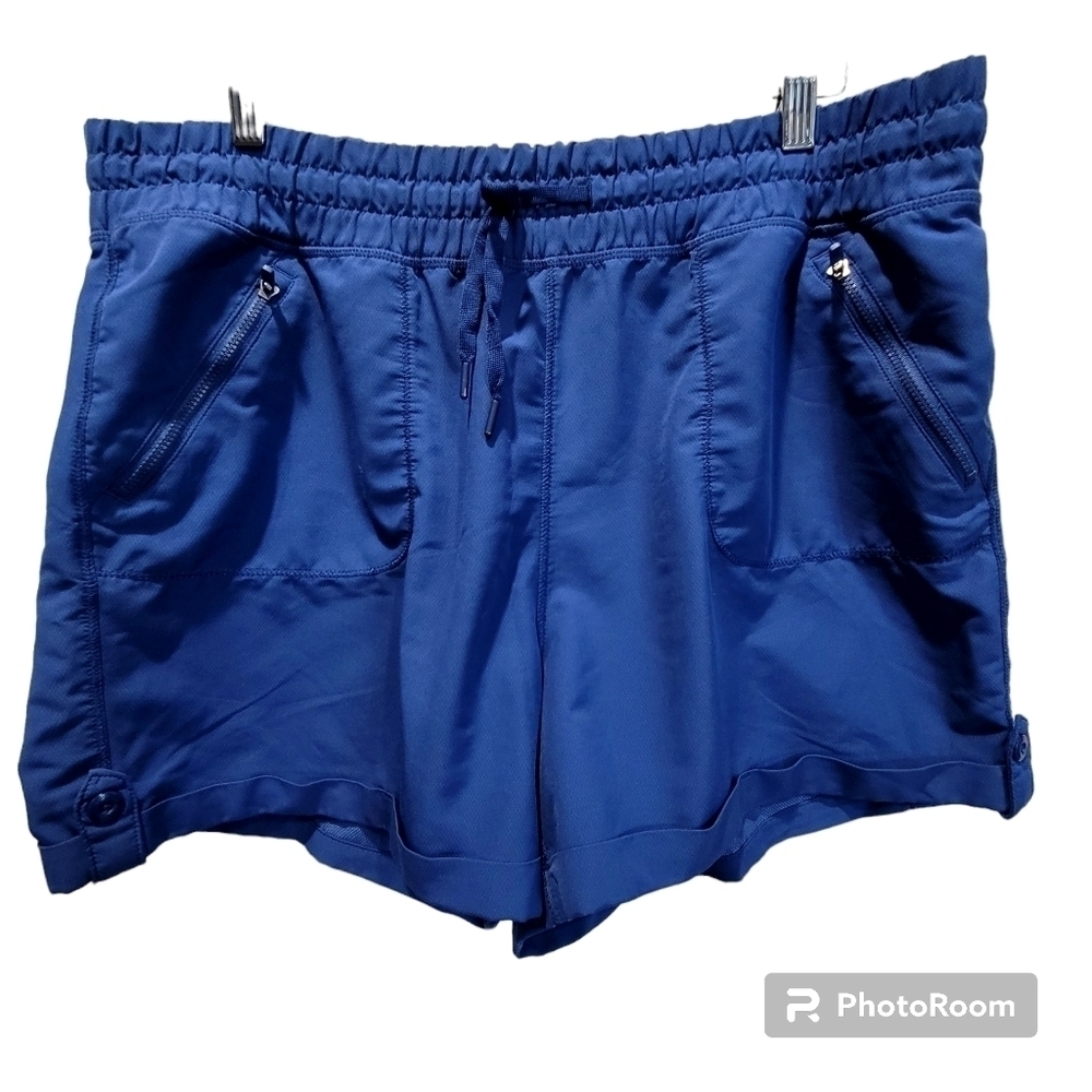 Tangerine XXL Blue Athletic Shorts Front Pockets with Zippers Gym